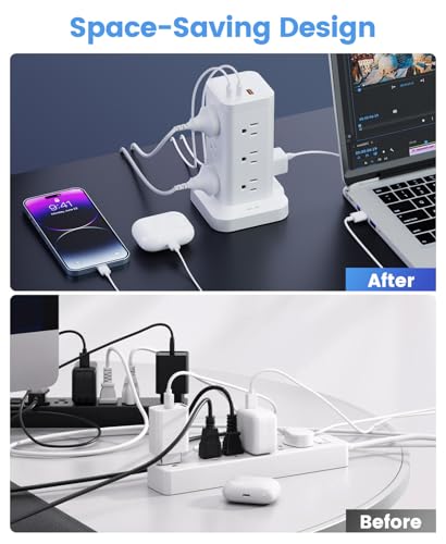 45% Off 15-in-1 Power Strip Tower with USB-C Fast Charging - Image 7