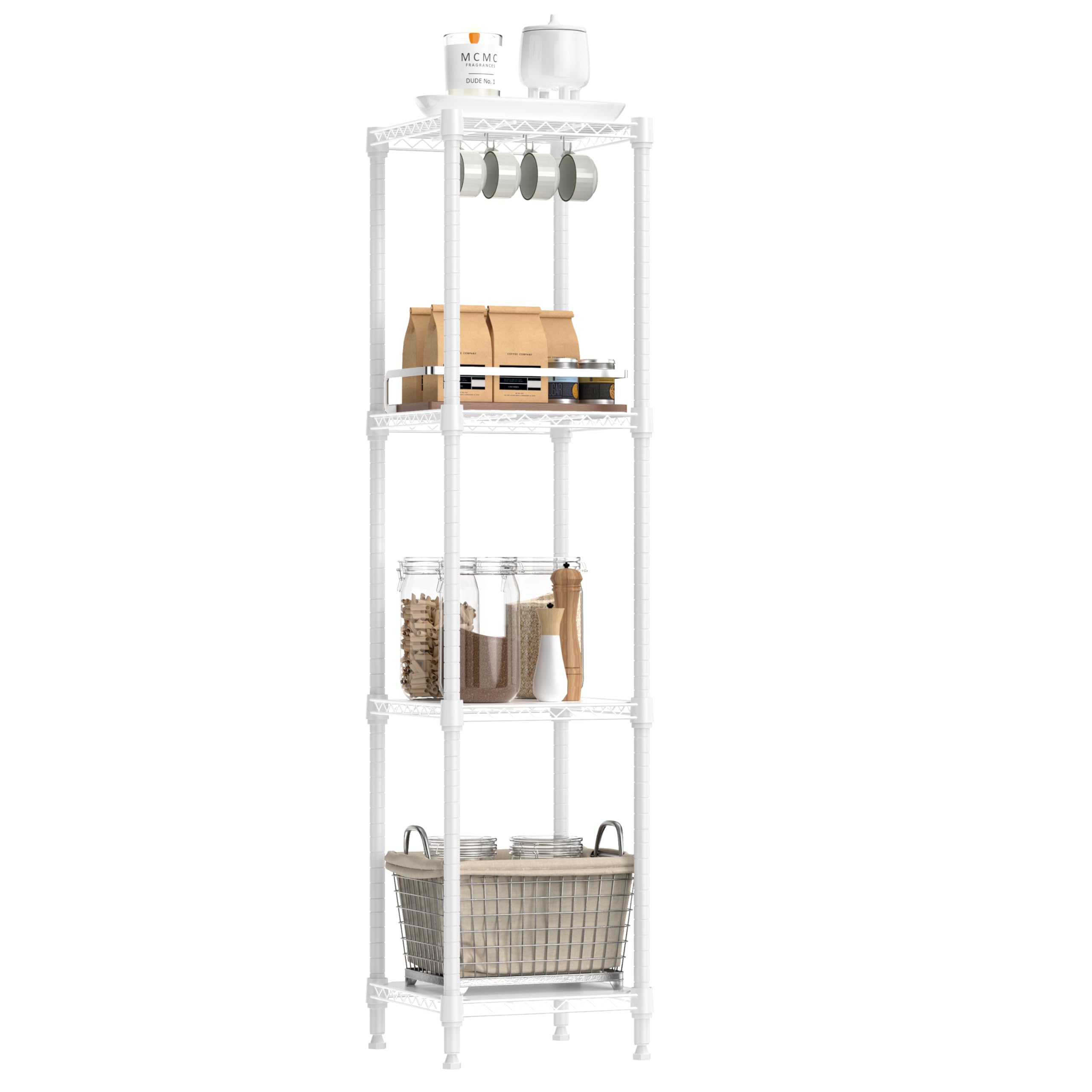60% Off IZEUK 4-Tier Steel Storage Shelf, Only $19.99