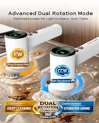 42% Off PUFTEM Electric Spin Scrubber with 6 Brush Heads - Image 3