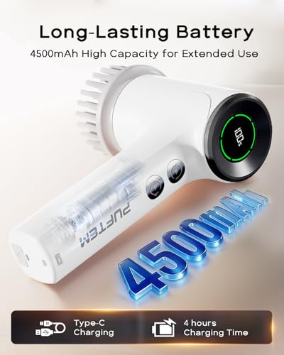 42% Off PUFTEM Electric Spin Scrubber with 6 Brush Heads - Image 7