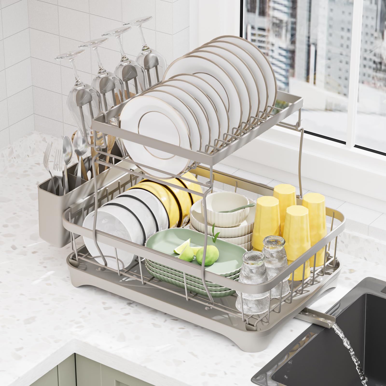50% Off LIYI Large Dish Drying Rack for Kitchen
