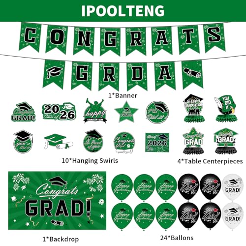 65% Off Green Graduation Decorations Set for 2026 - Image 4