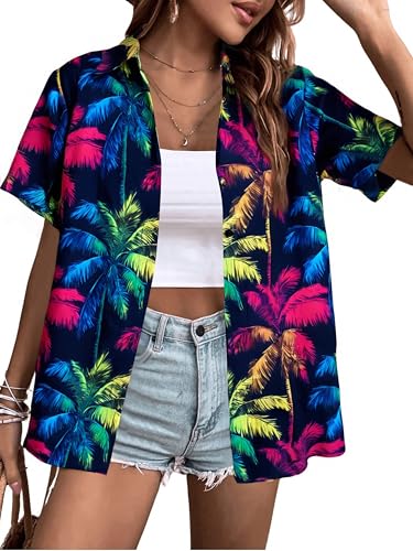 Button Down Hawaiian Shirt for Women at ASPEMPDB Code - Image 2