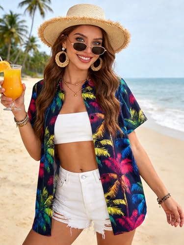 Button Down Hawaiian Shirt for Women at ASPEMPDB Code - Image 3