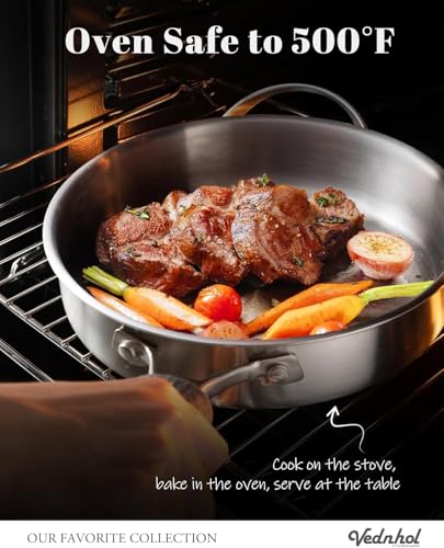 50% Off VEDNHOL Stainless Steel 7-Quart Saute Pan - Image 5