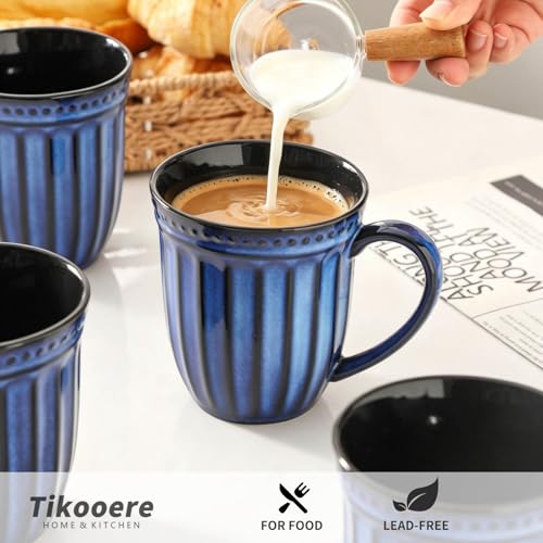 Save with Coupon: 16oz Navy Blue Ceramic Coffee Mugs Set of 4 - Image 6