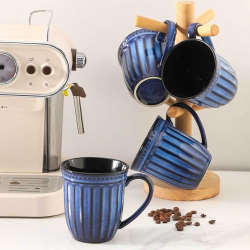 Save with Coupon: 16oz Navy Blue Ceramic Coffee Mugs Set of 4 - Image 8