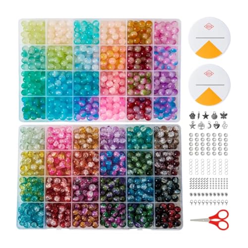 50% Off 1300 Pcs Glass Beads for Jewelry Making - Image 2