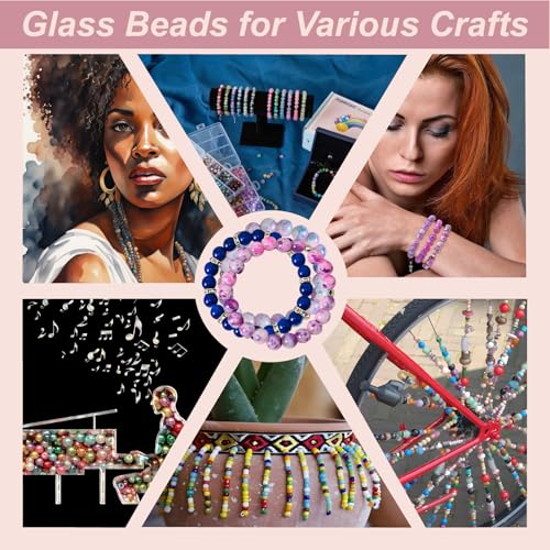 50% Off 1300 Pcs Glass Beads for Jewelry Making - Image 5
