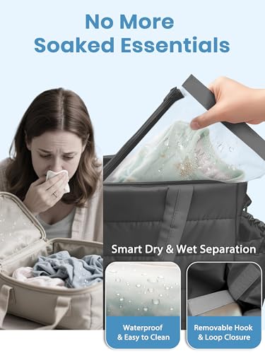 50% Off Large Diaper Bag Tote for Women, Crossbody Mommy Bag - Image 5