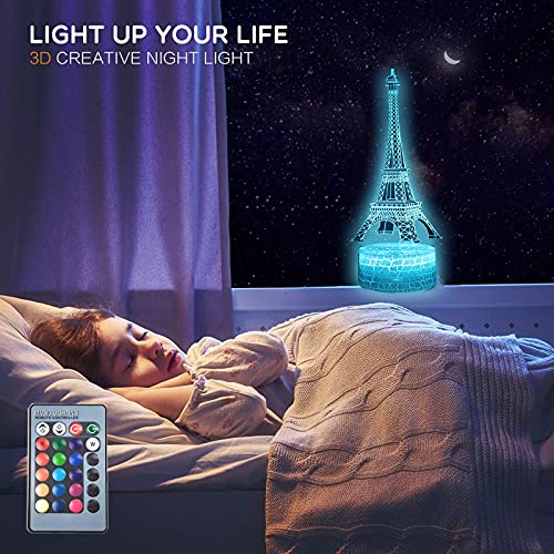 50% Off 3D Eiffel Tower Lamp with Remote & 16 Colors - Image 6
