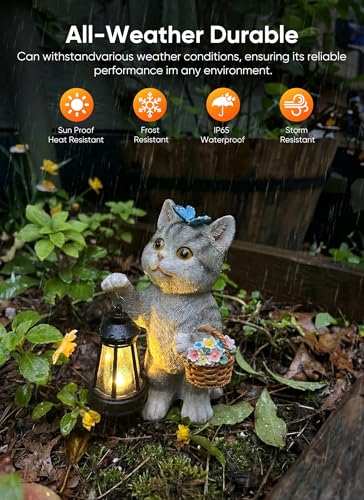 38% Off Brightown Solar Cat Garden Statue & Lantern - Image 4