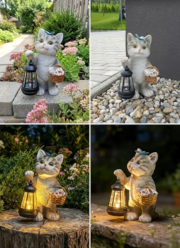 38% Off Brightown Solar Cat Garden Statue & Lantern - Image 5