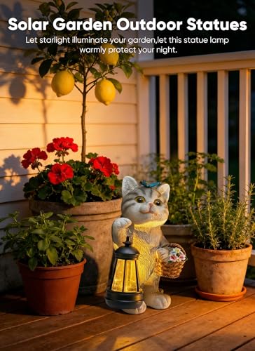 38% Off Brightown Solar Cat Garden Statue & Lantern - Image 7