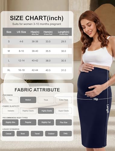 50% OFF DLOODA Maternity Midi Pencil Skirt with Code - Image 8