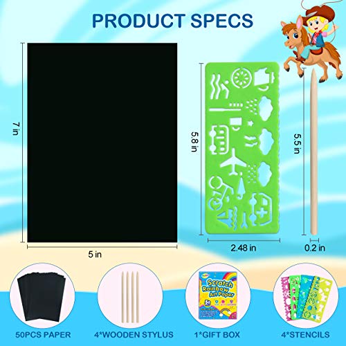Save 40% on RMJOY Rainbow Scratch Paper Art for Kids - Image 7