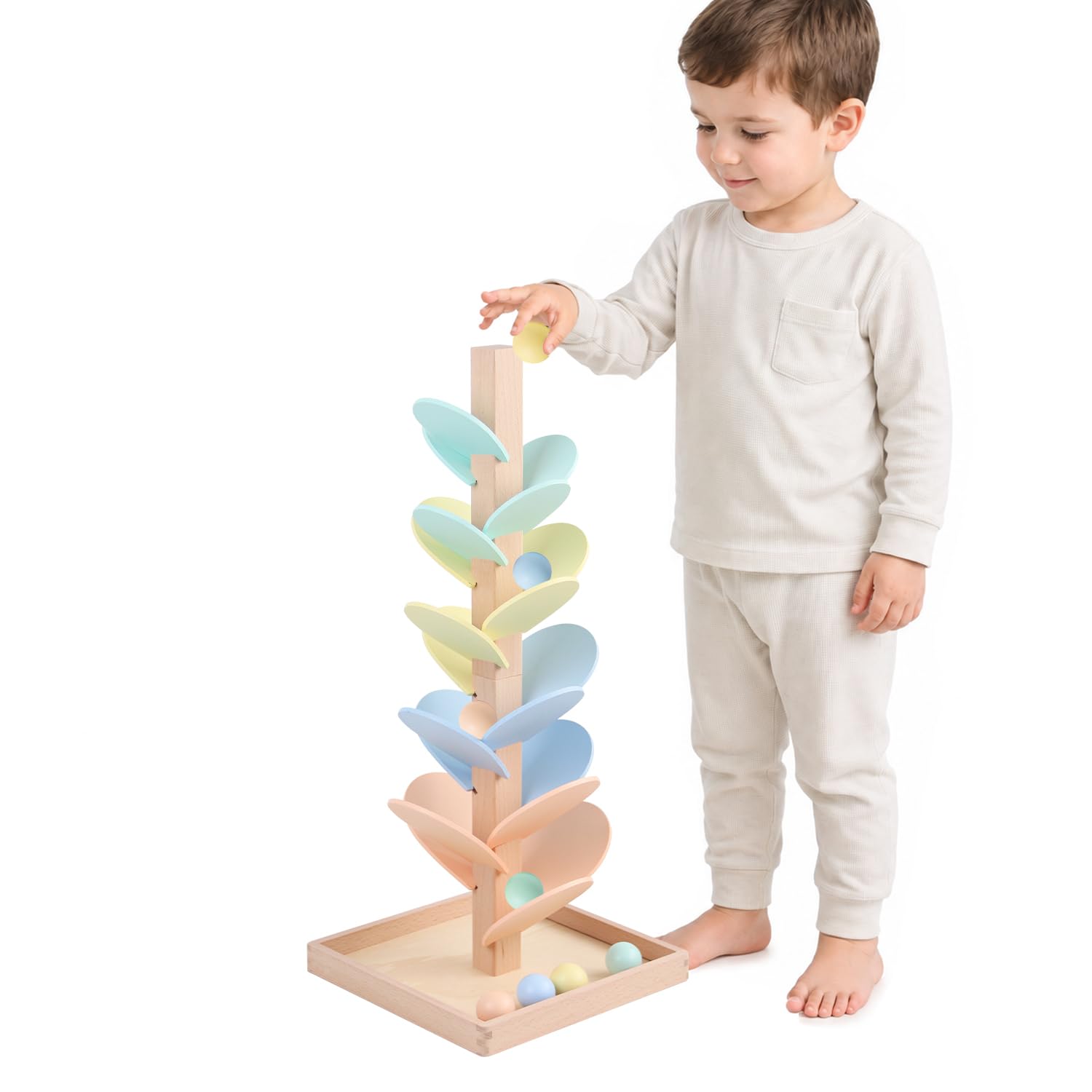 Save $16 on RECEKA Wooden Marble Run Toy, Only $23.99 - Image 1