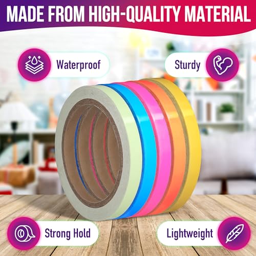 5-Pack Neon Glow Tape Set - 46% Off with Code H8FGNBV7 - Image 4