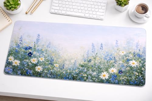 Save $4 with Code! J285VBLO – Blue Flower Desk Mat - Image 3