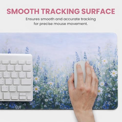 Save $4 with Code! J285VBLO – Blue Flower Desk Mat - Image 6