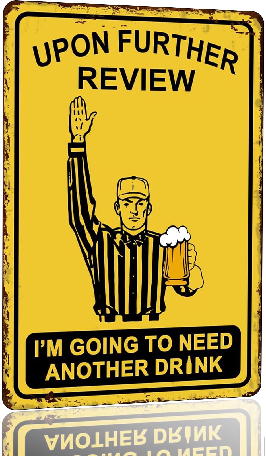 60% Off Funny Football Tin Sign - Perfect Man Cave Decor - Image 1