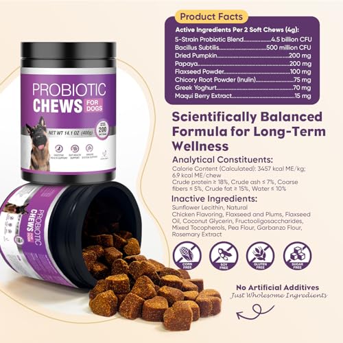 Save with Code: Probiotics for Dogs 200 Chews – Gut Health - Image 6