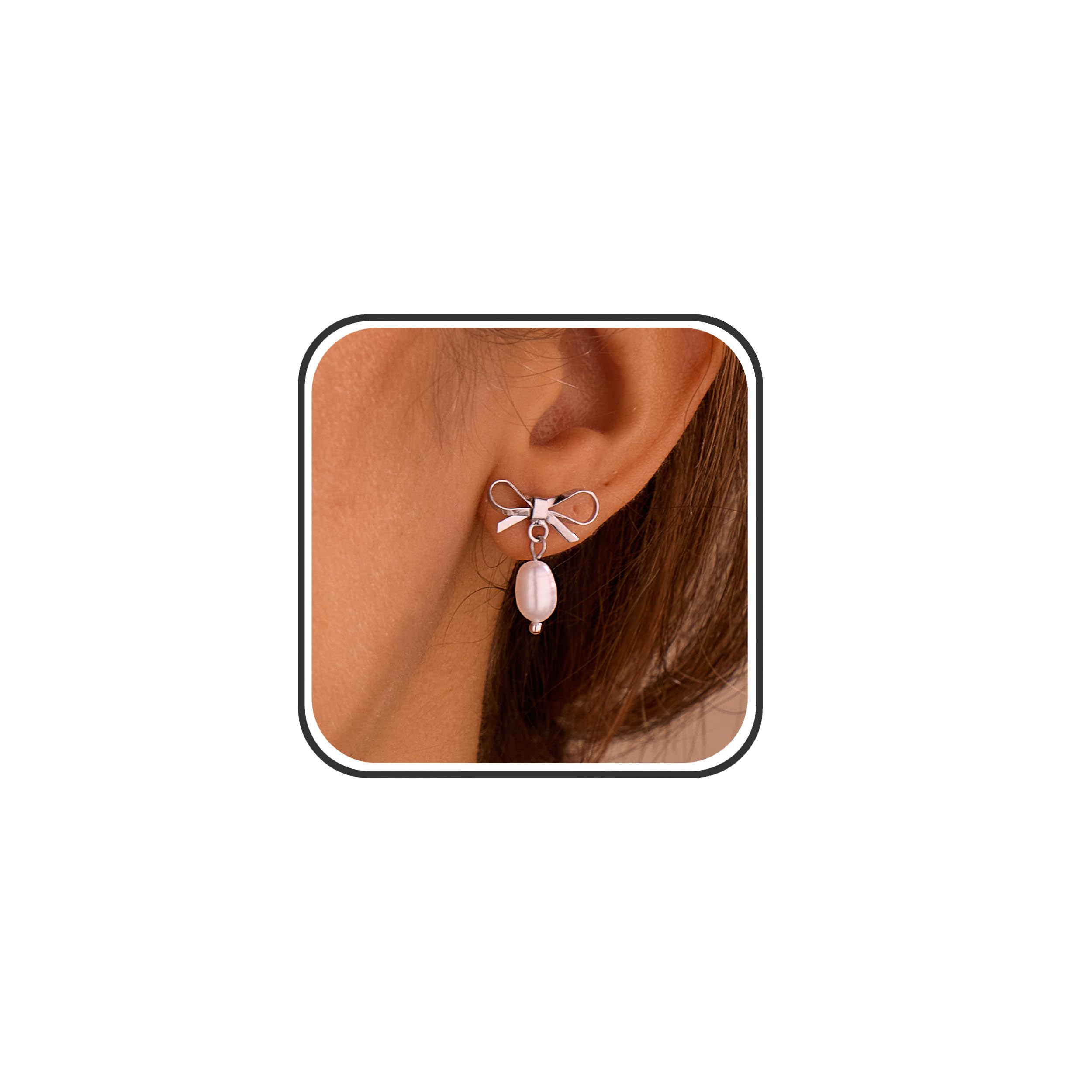 Only $5.95 for Classic Hoop Pearl Earrings - Use Code FN3ERYE9