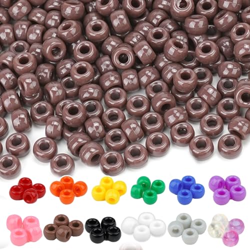 1000 Brown Pony Beads Bulk for DIY Crafts - Under $7 - Image 2