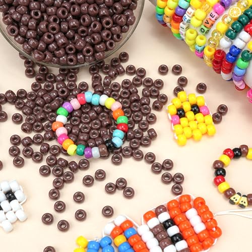 1000 Brown Pony Beads Bulk for DIY Crafts - Under $7 - Image 3