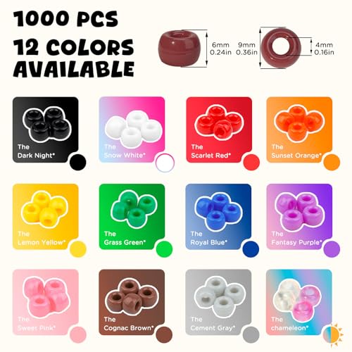 1000 Brown Pony Beads Bulk for DIY Crafts - Under $7 - Image 5
