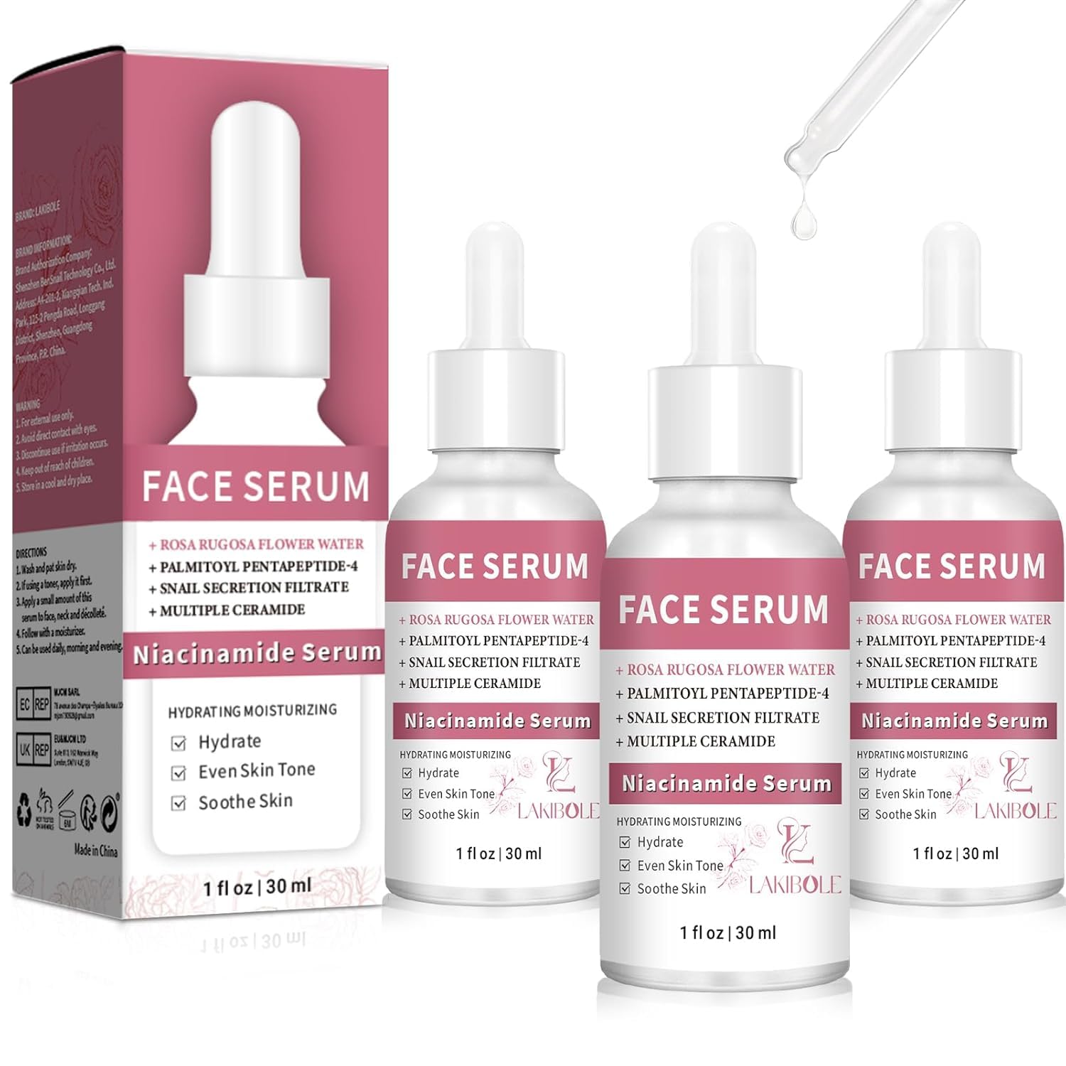 44% Off LAKIBOLE Niacinamide Serum 3-Pack with Code