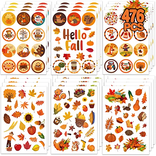 48WDDJZ2: $2.99 for 24 Sheets Fall Stickers for Kids - Image 2