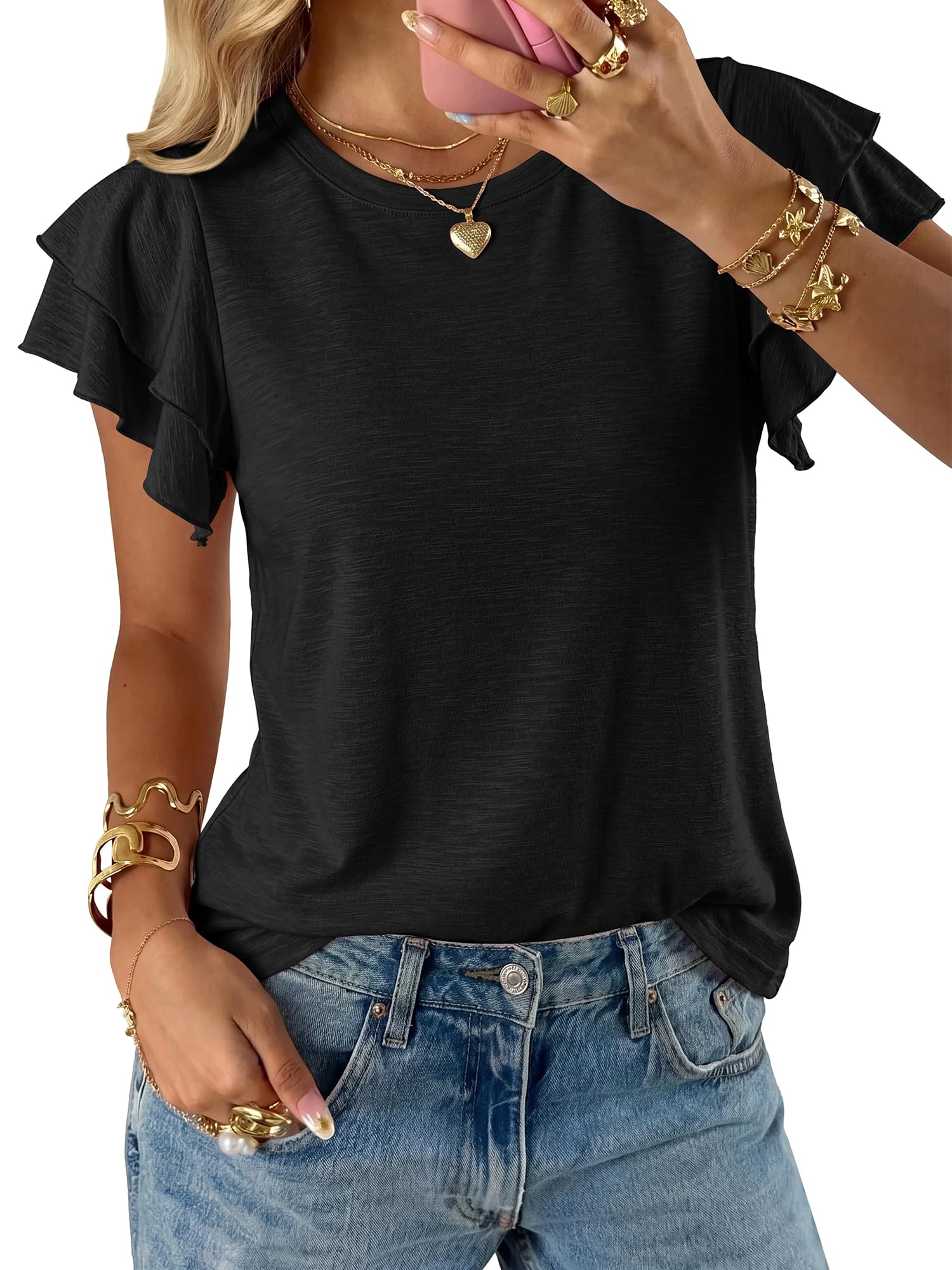 30% Off BTFBM Women's Casual Summer Tunic Blouse - Image 1