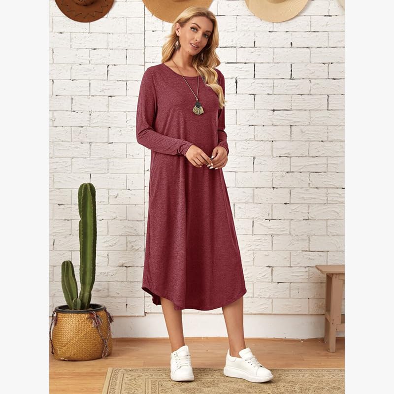 Eternatastic Long Sleeve Lounge Dress with Pocket – $14.88 - Image 6
