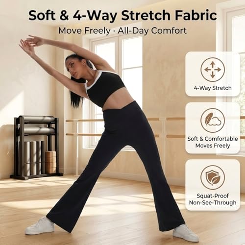 Clip 10% Off + Code: Women's Flared Yoga Leggings - Image 4