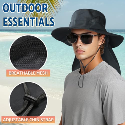 50% Off NPJY Sun Fishing Hat with Neck Flap for UV Protection - Image 6