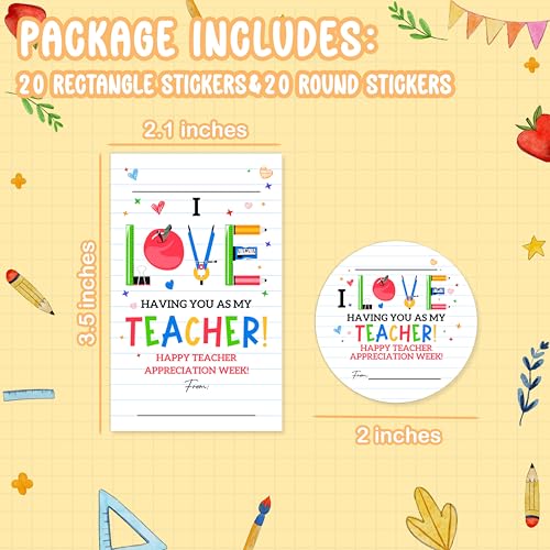 50% Off Teacher Appreciation Gift Tags – 40 Pcs - Image 3