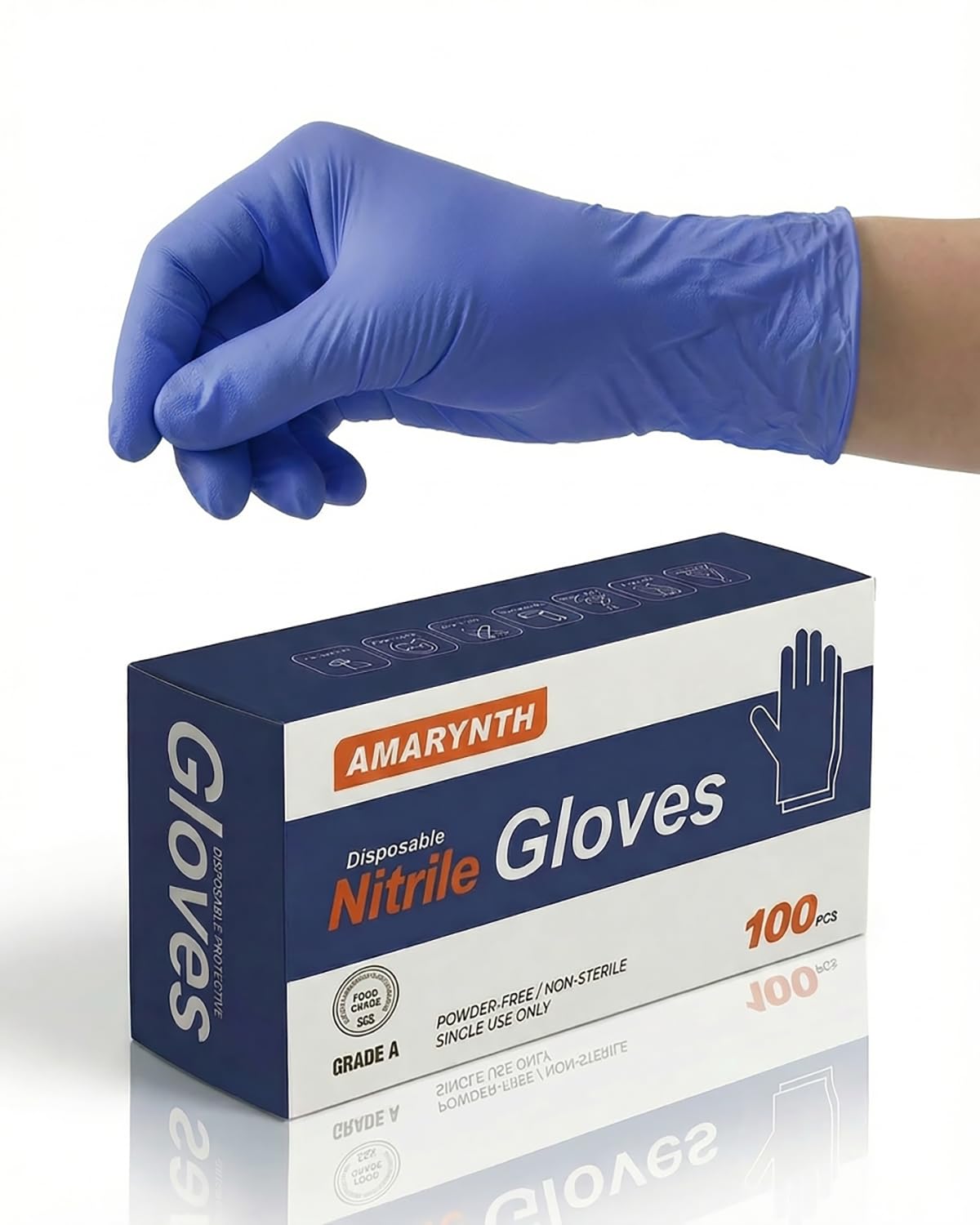 Save 50% on Amarynth Disposable Gloves, Large, 100 Count - Image 1