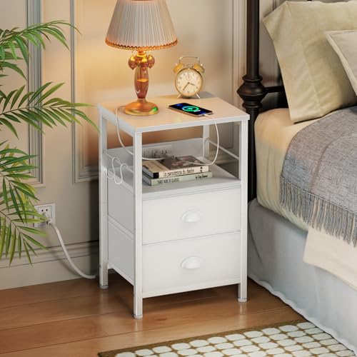 30% Off Furologee Nightstand with Charging Station - Image 3