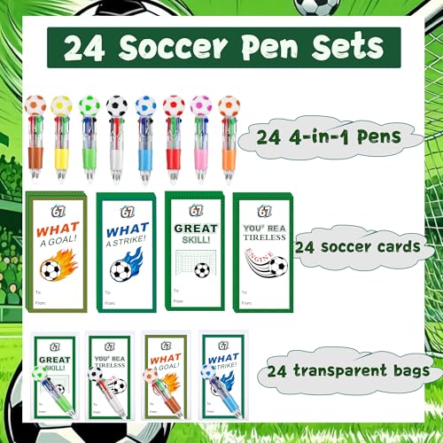 23% Off 24-Set Sports Themed Pens with Positive Cards - Image 3