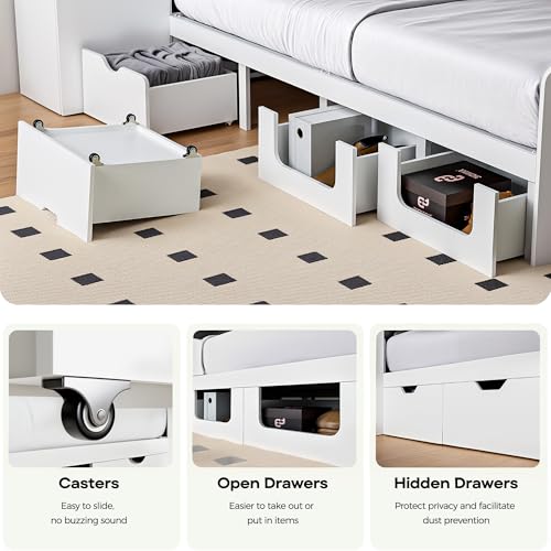 50% Off Kikihouse Full Size Platform Bed with Desk - Image 5