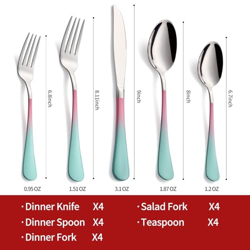 20-Piece Colorful Flatware Set on Sale at 50% Off $32.99 - Image 3