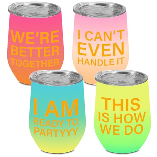 50% Off BQXH 4-Pack Insulated Wine Tumblers for Travel - Image 2