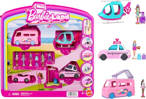 46% Off Barbie Mini Land 4-Pack with Vehicles & Dolls - Image 2