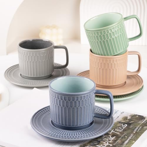 50% Off 4-Piece Ceramic Cappuccino Cup Set - Image 2