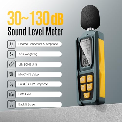 50% Off Goldeep Decibel Meter – Accurate 30-130dB Sound Level - Image 3