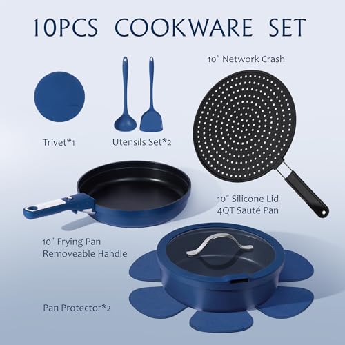 50% Off CAROTE 10-Piece Nonstick Cookware Set - Image 3