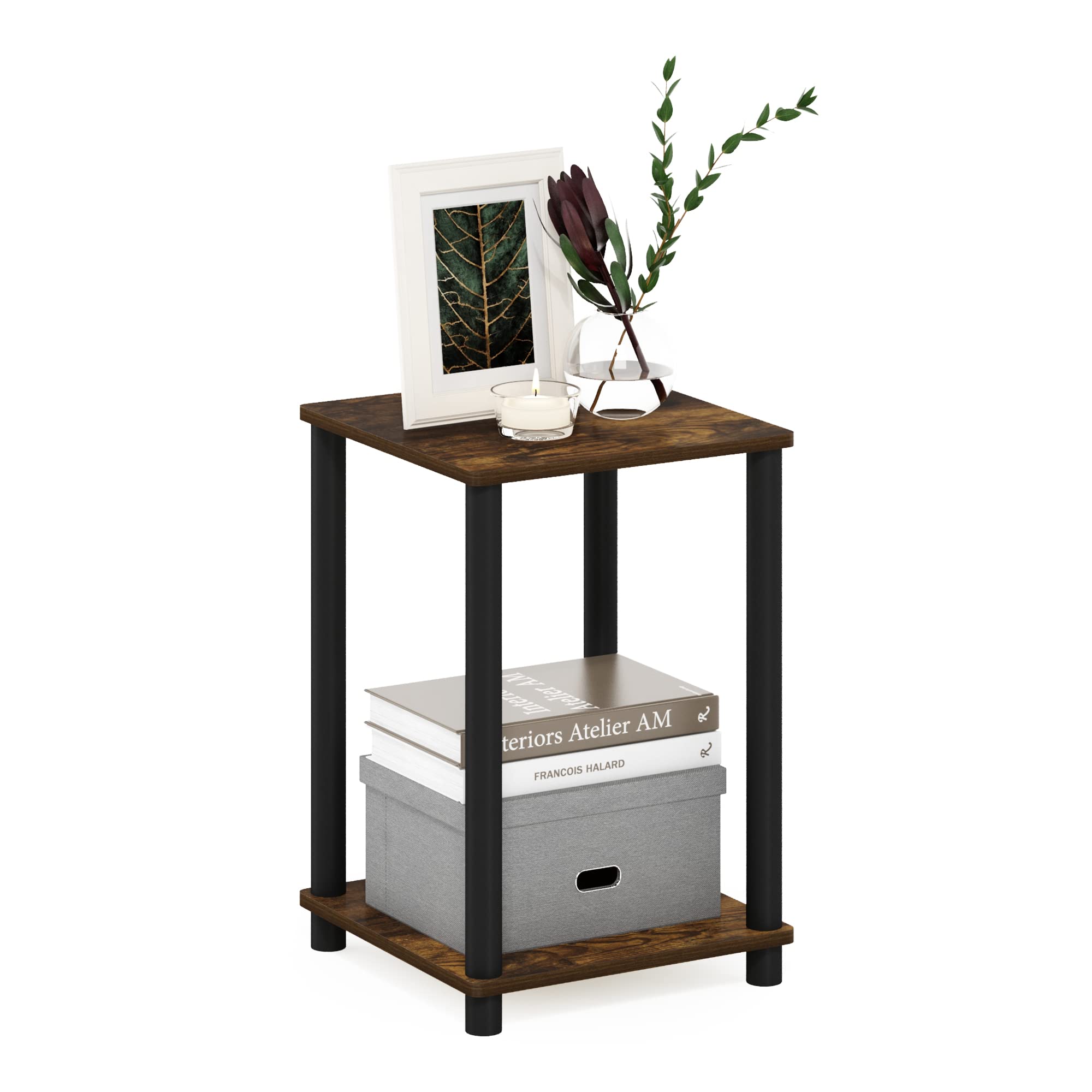 53% Off Furinno 2-Tier End Table with Open Shelf - Image 1