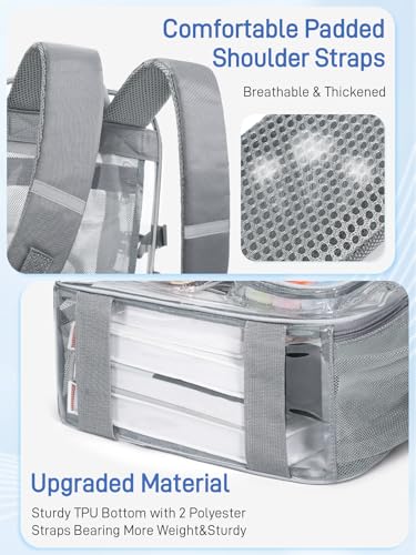 50% Off Clear Backpack with Reflective Strips & TPU Design - Image 6