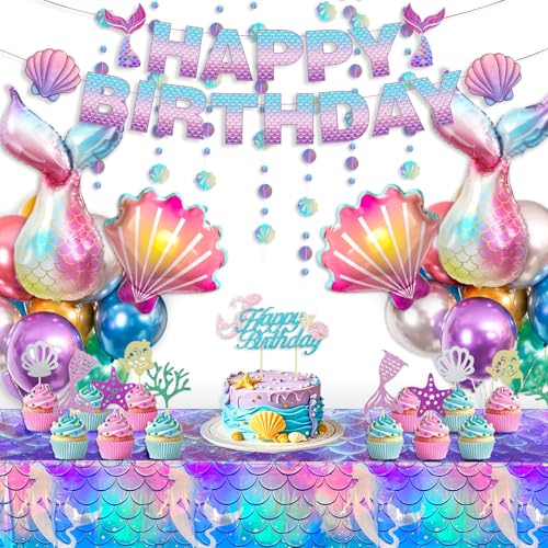 50% Off Winrayk Purple Mermaid Party Decorations Bundle - Image 2
